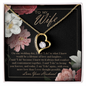To My Wife Wedding Anniversary Gift - To My Wife Necklace With Message Card - Anniversary Gift For Wife - To My Queen - To My Wife Necklace Anniversary Gift For Wife