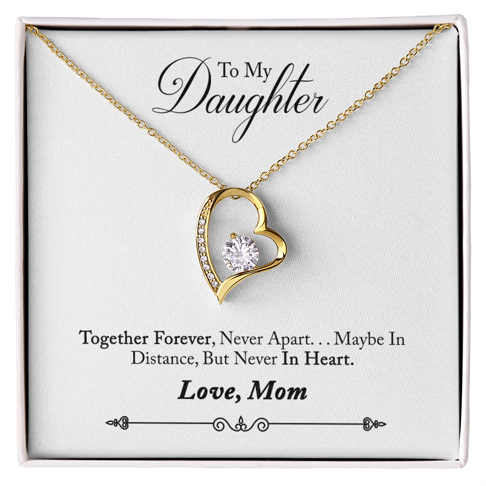 To My Daughter Meaningful Message Card Jewelry Gift for Daughter's Birthday 2026 or Graduation, Thoughtful for Her from Mom, Elegant Necklaces with Sentimental Message