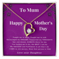 Mother Gifts, Appreciation Mom Jewelry Necklace with Sentimental Message Card Present (To My Loving Mom, Forever Love Necklace), Mom Necklace, Mother Necklace, Mom Gift, Gift from Daughter, Jewelry for Mom, Mother's Day Gift, Gifts for Women