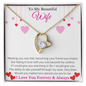 To My Beautiful Wife Forever Love Necklace Gifts