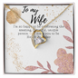 Gift for Wife Birthday - To My Wife Necklace - Happy Birthday My Love - To My Wife Necklace With Message Card - wife gift from husband future husband - Anniversary Gift For Wife -  Gift For Her,Handmade Jewelry