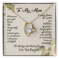 To My Loving Mom Necklace I Love You Mom Forever Love Necklace Gifts From Daughter Mom's Birthday Gift Mother's Day Gift Jewelry with Message Card and Gift Box, Appreciation Mom Jewelry Necklace with Sentimental Message Card Present
