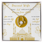 Beautiful Eid Gift for Wife - Dearest Wife, Arabic Love Necklace, Love Pendant Necklace, Arabic Love Symbol, Diamond Arabic Necklace, Romantic Design , To My Soulmate Necklace For Women, Necklace For Wife From Husband