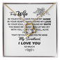 To My Wife - Heart Pendant Necklace - To My Wife Necklace With Message Card - Anniversary Gift For Wife - To My Wife Necklace - Husband Gift For Wife - Engagement Gift - Gift For Women - Birthday Gift