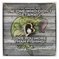 Gift for My Wife - Romantic Wife Gift - Wife Birthday Surprise - to My Amazing Wife - Happy Anniversary Gifts - I Love You More Than Fishing - Soulmate Necklace for Women - Custom Necklace for Wife