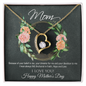 Mom I Love You Happy Mother's Day Gifts, Mother Gifts, Appreciation Mom Jewelry Necklace with Sentimental Message Card Present (To My Loving Mom, Forever Love Necklace), Unique Moms Birthday Gift Ideas, Mom Necklace, Mother Necklace, Jewelry for Mom