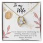 To My Wife Necklace - Gift for Wife Birthday - Happy Birthday My Love - Gift from Hubby - Gift for Spouse - Necklace Gift for newly married couple