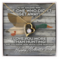 Couple Necklace Set - Friendship Necklaces - Customize Couple Necklace - to My Amazing Wife - I Love You More Than Duck Hunting - to My Wife Necklace From Husband - Personalized Wife Necklace Gift