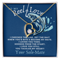 To My Wife Necklace Anniversary Gift For Wife - To My Reel Love Necklace - Your Solemate - Fishing Fisherman Necklace - Gift for wife - Anniversary for Wife