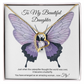 To My Daughter Meaningful Message Card Jewelry Gift for Daughter's Birthday 2026 or Graduation, Thoughtful for Her from Mom, Elegant Necklaces with Sentimental Message