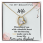 To My Beautiful Wife - Love From Your Husband - Gift for Wife Birthday - To My Beautiful Wife - Love From Your Husband - Gift for Wife Birthday - Couple Necklace Set -Friendship Necklaces - Customize Couple Necklace
