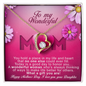 Mothers Day Gifts for Mom Grandma Heart Necklace Gifts for Daughter Granddaughter, To My Wonderful Mother Mom Necklace Gifts Jewelry, Birthday Gifts for Mom, To My Mom Necklace Gifts Meaningful Gift to Mom from Daughter Kids Without You There Is No Me