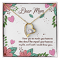 Dear Mom I Love You So Much Necklace, Mother Gifts, Appreciation Mom Jewelry Necklace with Sentimental Message Card Present (To My Loving Mom, Forever Love Necklace)