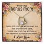 Dear My Bonus Mom I Love You ALways and Forever Love Necklace, Mother's Day Bonus Mom Necklace Gifts for Women Birthday Gifts for Mom From Daughter Son Best Mom Forever Love Necklace With Cards Gifts for Step Mom Mother in Law