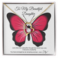To My Beautiful Daughter Necklace, Meaningful Message Card Jewelry Box, Gift for Daughter's Birthday Graduation 2026, Thoughtful for Her from Mom Kids