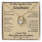 To My Smokin' Hot Soulmate - Gift For Your Soulmate - The One I Want To Be With - To My Soulmate Necklace For Women - To My Wife Necklace With Message Card