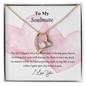 To My Soulmate - I Love You Necklace - To My Wife Necklace From Husband - Wife Birthday Surprise- Golden colour Neckless for Beloved wife - Best Birthday Gift for her