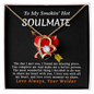 To My Smokin' Hot Soulmate Love Always Your Welder - To My Queen - To My Wife Necklace Anniversary Gift For Wife - To My Wife Necklace With Message Card