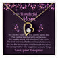 To My Wonderful Mother Mom Necklace Gifts Jewelry, Sentimental Gifts for Mom Mother from Your Daughter, Mother Necklaces Jewelry Birthday Gifts for Mom, Mom Necklace, Mother Necklace, Jewelry for Mom, Mother's Day Gift, Gifts for Women