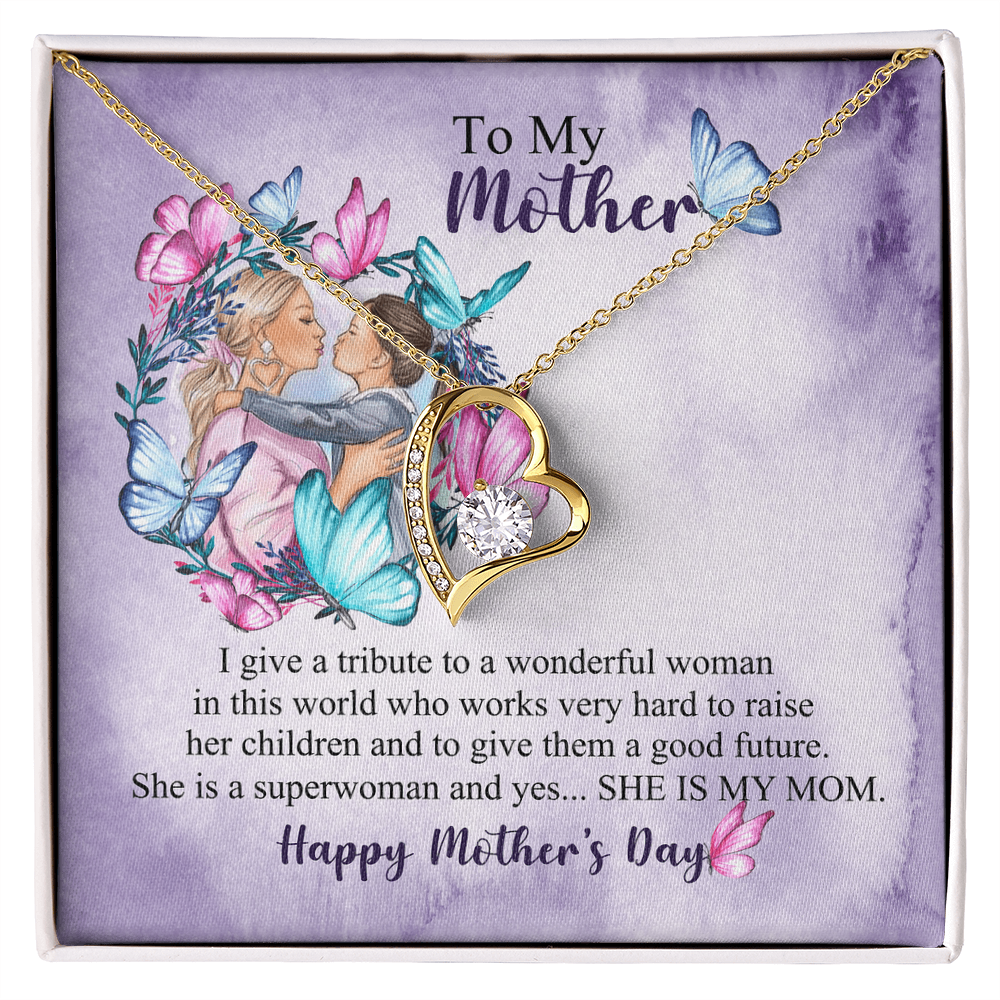 Mom Necklace Gift from Daughter, Birthday Gift Card Necklace From Son, Unique Personalized Gift for Mommy, Mothers Day Jewelry for Her