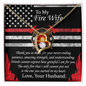 To My Fire Wife Love Your Huaband - Couple Necklace Set -Beloved wife Necklaces - Customize Couple Necklace - To My Wife Necklace - Birthday Gift - Anniversary Gift