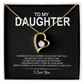 To My Daughter Meaningful Message Card Jewelry Gift for Daughter's Birthday 2026 or Graduation, Thoughtful for Her from Mom Dad Mama Papa Daddy Mommy, Elegant Necklaces with Sentimental Message