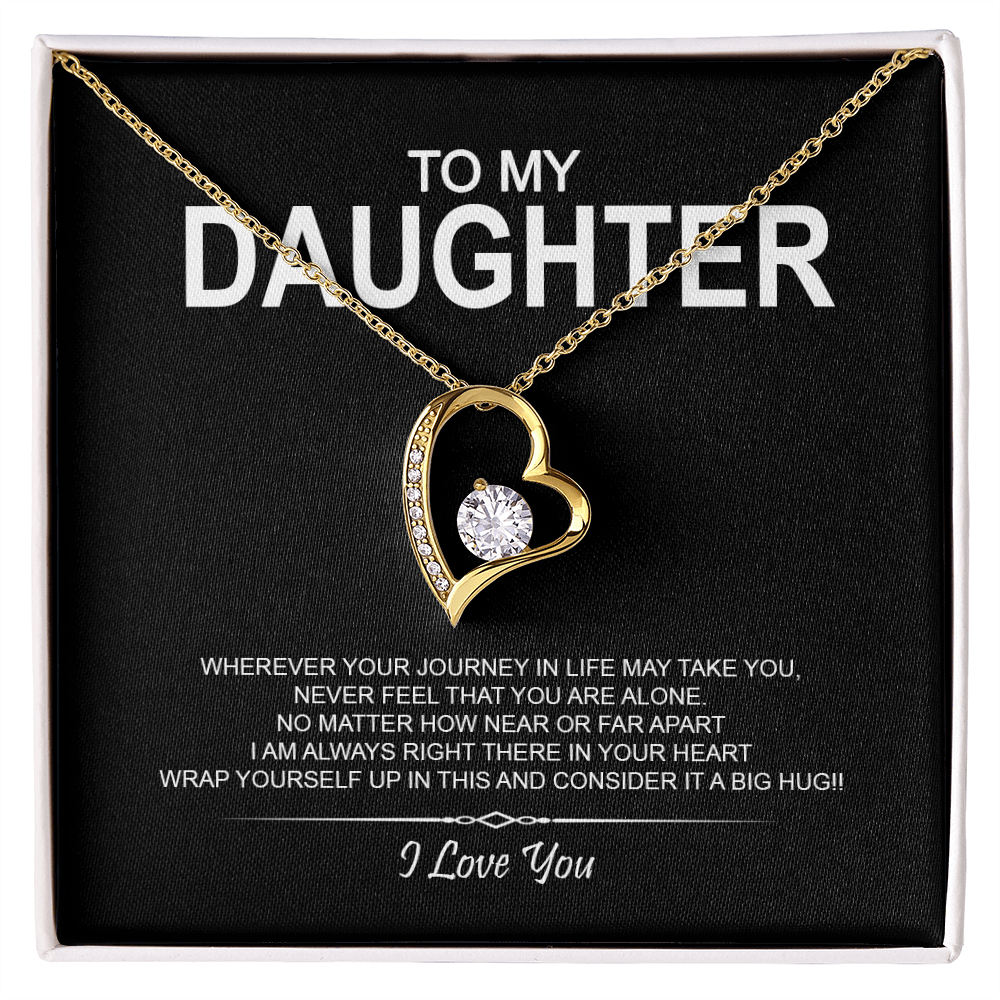To My Daughter Meaningful Message Card Jewelry Gift for Daughter's Birthday 2026 or Graduation, Thoughtful for Her from Mom Dad Mama Papa Daddy Mommy, Elegant Necklaces with Sentimental Message