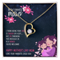 To The Luckiest Mother Gifts, Mother's Day Mom Necklace Gifts for Women Birthday Gifts for Mom From Daughter Son Best Mom Forever Love Necklace With Cards Gifts for Step Mom Mother in Law