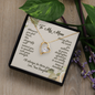 To My Loving Mom Necklace I Love You Mom Forever Love Necklace Gifts From Daughter Mom's Birthday Gift Mother's Day Gift Jewelry with Message Card and Gift Box, Appreciation Mom Jewelry Necklace with Sentimental Message Card Present