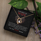 To My Smokin' Hot Wife - Gift For Wife - You Are Engine To My Life - Love Knot - To My Queen - To My Wife Necklace Anniversary Gift For Wife - To My Wife Necklace Birthday Gift