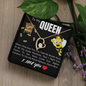To My Queen - Forever Love Necklace - To My Queen bee - To My Wife Necklace Anniversary Gift For Wife - Birthday Gift For Wife - Gift For Wife - Necklace For Wife - I  love you
