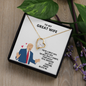 Love knot Pendant Necklace - Couple Necklace Set - Elegant Style Clavicle Necklace For Wife Girlfriend Valentine's Day - Message Card for wife