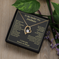 Gift For Your Soulmate - You Are My Inspiration - Love Knot - Valentines Day Gifts For Wife -  Wife Birthday Gift - Anniversary Gift For Wife from Husband - White Gold Name Necklace - Anniversary Gift For Wife