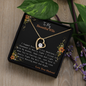Gift For My Wife, Romantic Wife Gift, Wife Birthday Surprise, Romantic Gift for Wife, White Gold Pendant, To My Wife Necklace With Message Card, Wife Birthday Gift, Love Symbol  Neckless for wifey