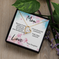 Mom Necklace, Mother Necklace, Jewelry for Mom, Birthday Gifts for Mom, Gift from Daughter, Mother's Day Gift, Gifts for Women, Mother Gifts, Appreciation Mom Jewelry Necklace with Sentimental Message Card Present (To My Loving Mom, Forever Love Necklace)