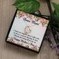 Dear Mom Happy Mother Gifts, Appreciation Mom Jewelry Necklace with Sentimental Message Card Present (To My Loving Mom, Forever Love Necklace), Mom Necklace Gifts for Women Birthday Gifts for Mama From Daughter Son
