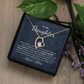 To My Daughter Necklace From Best Mom With Heartfelt Message, Daughter Birthday Present From Mama, Jewelry Gifts For Graduation for Her From Mom or Daddy, 14K Pendant Forever Love Necklace