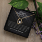 To My Loving Wife Mother's Day Necklace - Happy Mother's day Gift for her - Romantic message card for wife - Love knot - Wife Gift from husband