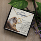 To My Daughter Necklace From Dad With Heartfelt Message, Girl Birthday Present From Daday, Jewelry Gifts for Her Christmas Gift Ideas 2026 Elegant Necklaces with Sentimental Message