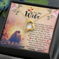 Gift For Her - Anniversary Gift For Wife - Birthday Love Knot Necklace For Wife, Anniversary Gift For Wife from Husband,  Personalizes Jewelry, Handmade, Diamond & Gold  colour neclesss for your beautiful wife