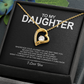 To My Daughter Meaningful Message Card Jewelry Gift for Daughter's Birthday 2026 or Graduation, Thoughtful for Her from Mom Dad Mama Papa Daddy Mommy, Elegant Necklaces with Sentimental Message