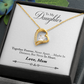 To My Daughter Meaningful Message Card Jewelry Gift for Daughter's Birthday 2026 or Graduation, Thoughtful for Her from Mom, Elegant Necklaces with Sentimental Message