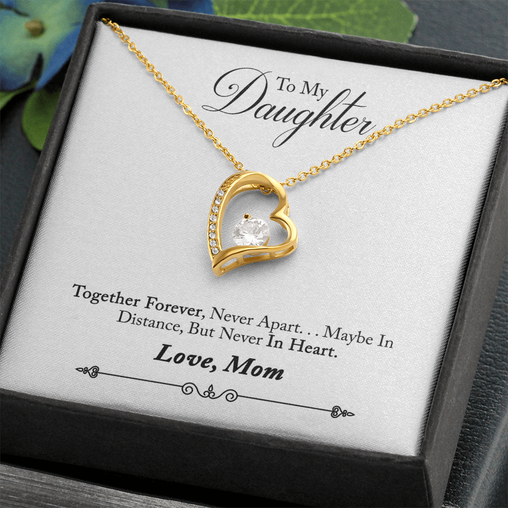 To My Daughter Meaningful Message Card Jewelry Gift for Daughter's Birthday 2026 or Graduation, Thoughtful for Her from Mom, Elegant Necklaces with Sentimental Message