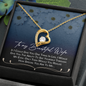 To My Beautiful Wife Necklace - To My Wife Necklace - To My Wife Necklace - Valentines Day Gifts For Wife - Romantic message for wife - Necklace for soulmate - Gift for Beautiful Spouse