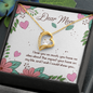Dear Mom I Love You So Much Necklace, Mother Gifts, Appreciation Mom Jewelry Necklace with Sentimental Message Card Present (To My Loving Mom, Forever Love Necklace)
