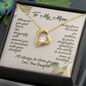 To My Loving Mom Necklace I Love You Mom Forever Love Necklace Gifts From Daughter Mom's Birthday Gift Mother's Day Gift Jewelry with Message Card and Gift Box, Appreciation Mom Jewelry Necklace with Sentimental Message Card Present