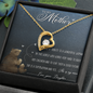 To My Loving Mother Necklace I Love You Mom Forever Love Necklace Gifts From Daughter Mom's Birthday Gift Mother's Day Gift Jewelry with Message Card and Gift Box, To My Mother Love Your Daughter Necklace