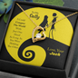 Jack & Sally - The Love Knot Necklace - To My Sally - To My Wife Necklace, Valentines Day Gifts For Wife - Romantic Gift for Wife - Love design Neckless for wifey - Gift For My Wife - Beautiful message card for her