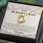 To My Wife Necklace- Valentines Day Gifts For Wife - To My Beautiful Wife Necklace - Forever Love Necklace for wife - I Love You - Gift for Your Blind Love'r - Necklace for wife - Handmade Necklace for soulmate