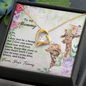 To My Mommy From Your Tummy Ryan Giraffe - To My Mom Necklace - Mother's Day Gift -  Love Message Gift for Mother -  14K White Gold 18K Yellow Gold Plating Saying Birthday Heart Necklace